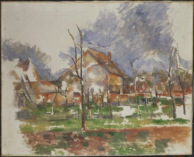 Winterlandschap, Giverny door Paul Cézanne